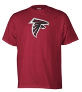 Earn your fan status and flaunt it proudly with the sleek athletic fit and bold logo design of this Atlanta Falcons t shirt from Reebok.