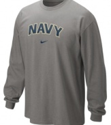 Be a part of the team in this Nike Navy Midshipmen NCAA shirt.