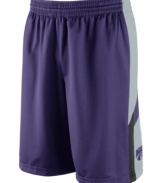 Get your game on while supporting your favorite NCAA team with these Kansas State Wildcats basketball shorts featuring Dri-Fit technology from Nike.