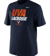 Catch this training shirt by Nike featuring the Virginia Cavaliers and score the winning goal!