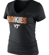 Female Jocks Rule! Display your pride wearing this tee showcasing the Virginia Tech Hokies by Nike.