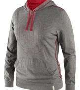 Cheer on the Ohio State Buckeyes in this fashionable jersey hoodie by Nike.