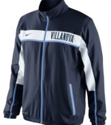 Turn up the volume and make the support of your favorite NCAA team loud and clear with this Villanova Wildcats jacket featuring Dri-Fit technology from Nike.