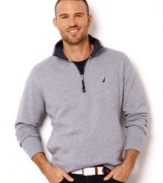 Anything but basic, this quarter-zip sweatshirt from Nautica will be a fall staple.