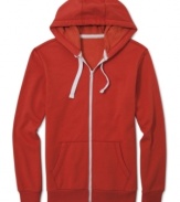 When the temperature drops, lock down your look with this comfortable zip-up hoodie from American Rag.