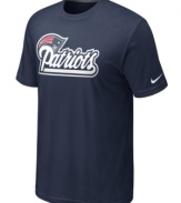 From the pre-game to after-party, show off your New England Patriots pride in this NFL football t-shirt from Nike.