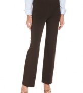 Clean styling and a hint of stretch lend chic versatility to these must-have pants from Jones New York.