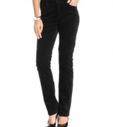 Jones New York Signature's straight-leg pants get a glam update in luxurious velvet with studded back pockets.