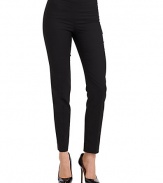 THE LOOKTonal seed stitching on banded waistbandCreased front and back legsSide zip closureTHE FITRise, about 9Inseam, about 28THE MATERIAL99% virgin wool/1% other fibersCARE & ORIGINDry cleanMade in ItalyModel shown is 5'10 (177cm) wearing US size 4. 