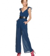 For on-trend 70's style, Bar III's flutter sleeve jumpsuit is a must-buy!