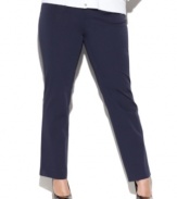 Featuring an ankle length, INC's straight leg plus size pants are must-haves for your wear-to-work essentials.