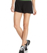 Style for miles: these breezy running shorts from Puma are must-haves for any runner. The clever zipper pocket at the back keeps keys and IDs safe, too!