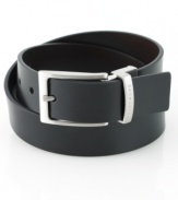 Be ready for anything. This reversible leather belt from Hugo Boss is every man's essential.