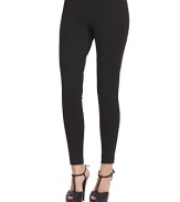 THE LOOKNarrow elastic waistbandSlim fitDecorative panelingTHE FITInseam, about 27½Rise, about 10THE MATERIAL58% rayon/30% nylon/12% spandexCARE & ORIGINDry cleanImportedModel shown is 5'9½ (165cm) wearing US size 4.