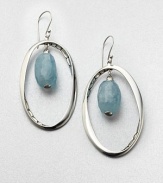 Capture a piece of spring's clear blue sky with blue topaz set in sterling silver. Swiss blue topazSterling silverDrop, about 2.87Hook backMade in Bali