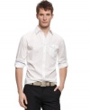 You can beat a modern classic. This button-front shirt from Kenneth Cole Reaction polishes your workweek look.