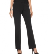 In a curvy fit, these Alfani trousers are a wear-with-all wardrobe staple!