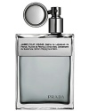 New at Bloomingdale's. The first men's fragrance from Prada. A magnetic amber that is daring and fresh, yet abstract and mysterious.