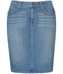 Denim goes sexy with this figure-hugging jean pencil skirt from Current Elliot - Classic five-pocket styling, pencil silhouette, back slit - Style with a printed silk blouse, espadrille wedges, and a fitted blazer Denim goes sexy with this figure-hugging jean pencil skirt from Current Elliot - Classic five-pocket styling, pencil silhouette, back slit - Style with a printed silk blouse, espadrille wedges, and a fitted blazer