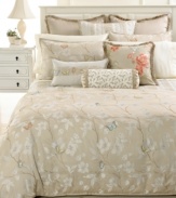 This nature-inspired Mariposa quilted sham from Martha Stewart Collection adds a layer of understated elegance with its muted floral landscape.