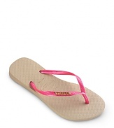 havaianas Flip Flops - Slim Logo Metallic