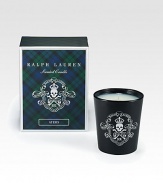 Encased in a glass holder adorned with a whimsical skull-and-crossbones crest, the Ayers candle is scented with a fragrant blend of Valencia orange, clove, cinnamon bark and red amber. GlassSoy blend wax9.5 oz.Made in USA