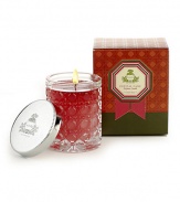 Agraria's Crystal Cane Candles are presented in an exquisite package that makes a grand impression. These beautifully luminous, fragrant, and clean burning candles are a special blend of vegetable-based premium soft waxes. A warm woody floral that blends the sultry depth of Cedarwood with the uniquely fragrant Damask Rose. Surrounding the rose are hints of Violets and Lily of the Valley. Burn time is approximately 20-25 hours. 3.4 oz. 