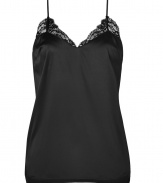 Perfect for layering or leisure, this silk camisole from Stella McCartney features lace trim and a universally flattering cut - V-neck, lace detail at neckline, adjustable thin straps, high-low asymmetric hem, side vent - Wear under a low-cut top or paired with matching panties for stylish lounging