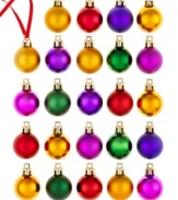 Simply timeless and made to last, Kurt Adler's mini ball ornaments lend brilliant shine to your tree in a mix of classic and cool new Christmas colors.