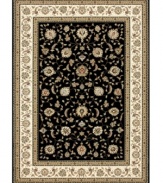 A crisp, modern rendering of traditional Turkish rug designs, the Samira area rug from Loloi boasts rich tones of ivory and black that offer a regal air to any space. Crafted in Turkey of ultra-durable and easy-to-clean polypropylene.
