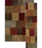 Muted shades of autumn inspire this St. Lawrence rug set, rendered in colorblocked, modern hues. Crafted of durable polypropylene for years of long-lasting beauty.
