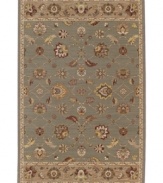 Intricate latticework is marked with antique-inspired florals and medallions in the Shropshire area rug from Karastan, offering a sophisticated, yet casual design for your floors.Crafted of rich New Zealand wool.