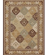 Utterly timeless, the Samira area rug from Loloi presents remarkably detailed floral and medallion motifs in scalloped panels for stately, romantic floor decor that coordinates with most spaces. Crafted in Turkey of ultra-durable and easy-to-clean polypropylene.