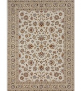 Utterly remarkable in its rich detail and beautiful, soft tones of ivory and beige, the Samira area rug from Loloi updates any space with traditional Turkish-inspired design. Crafted in Turkey of ultra-durable and easy-to-clean polypropylene.