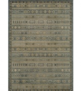 Timeless Persian-inspired designs and striking light-blue color palette that make this Momeni rug a welcome addition to any room. Drop-stitched polypropylene creates a highly durable pile while maintaining luxurious texture and depth.