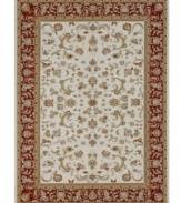 Impeccably detailed florals cascade across this Samira area rug from Loloi, imparting a distinctly traditional and elegant design for any space. Crafted in Turkey of ultra-durable and easy-to-clean polypropylene.