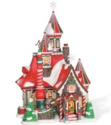 The epicenter of all things jolly and festive, the North Pole Palace inspires over-the-top celebrations, year after year. Snowflake steeples, swirling candy cane columns and a Christmas-red roof set the ultimate holiday scene under patches of shimmering white snow.