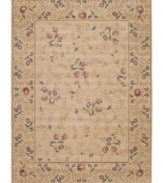 There's something to be said about tradition. A richly detailed border frames a glorious garden cascade in serene tones. This area rug from the Somerset Collection is meticulously crafted of premium quality polypropylene yarn to create a luxurious and uncommonly supple pile.