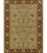 A visual treat composed of intertwining vines, branches and blossoms on a soft blue ground, this area rug from Sphinx impresses with unsurpassed beauty. Woven on the most advanced Axminster looms from only the finest materials, including premium New Zealand wool.