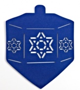 Dreidel you shall play. Keep spirits high for eight days and beyond with Hanukkah placemats featuring blue felt cut with stars of David.