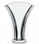 Handmade in the sweeping fluid shape of a genuine gingko leaf, this vase offers the perfect way to display a bundle of long-stemmed languishing blooms. In a smaller size, with all the same clarity, grace, and purity you expect from Baccarat crystal.