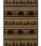 From Sphinx's collection of rustic, cabin-chic area rugs comes the ultimate piece for the outdoorsy decor. Made from soft polypropylene for superb durability.