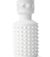 Elevate your decor with the edgy look of this studded vase from Jonathan Adler. Made of pure white porcelain, this cutting-edge design is equal parts classic and confident.