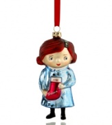 Show you believe in all the magic of Christmas with an adorable Yes, Virginia ornament featuring the little girl who famously asked, Is there a Santa Claus?