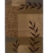 A silhouetted leaf-and-vine motif plays beautifully against a tranquil palette, suffusing your space with serene sophistication. Woven from super soft polypropylene for superior stain resistance and durability, this magnificent area rug from Sphinx will maintain its lush texture and rich coloration for years to come. (Clearance)