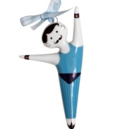 From the big top to the top of your tree, Jonathan Adler's death-defying acrobat will be the star attraction at every holiday in glossy blue and white porcelain.