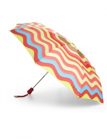 THE LOOKSignature zigzag designAutomatic openPlastic handleAluminum shaftTHE MEASUREMENTSOpen circumference, about 36 X 42½Folded length, about 11ORIGINMade in Italy