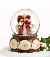 A holiday keepsake to be treasured, these Musical Religious snow globes exude the spirit of the season with a delicate angel and the holy family set in beautifully crafted snow globes. Each play a little tune for even more holiday joy.