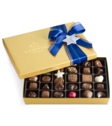 Savor the sweetness of Godiva this season with this classic assortment of Belgian chocolates. Wrapped in a gold box and tied with a bow, this Hanukkah collection is sure to bring smiles and warm hearts around the table.