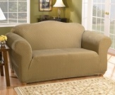 For a smooth, complete look, the Stretch Sullivan slipcovers from Sure Fit hug your furniture like a second skin. Memory stretch fabric and all-around elastic provide a clean, sleek look that goes on easily and stays put.